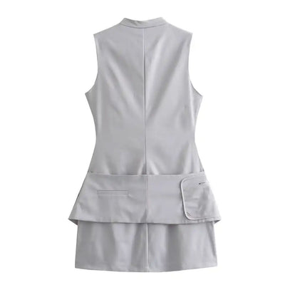 KARIS Cargo Pocket Dress Grey